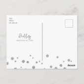 Silver Glitzer Image Modern Schriftart Save the Da Postkarte (Rückseite)