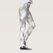 Silver Glitzer Imitate Foil Bokeh Leggings (Rechts)