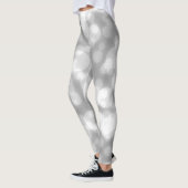 Silver Glitzer Imitate Foil Bokeh Leggings (Links)