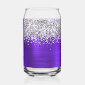 Silver Glitzer Indigo Violet Glam Name Dosenglas (Rückseite)