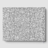 Silver Glitzer Infinity Heart Wedding Gästebuch (Rückseite)