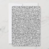 Silver Glitzer Infinity Heavy Response Card Einladung (Rückseite)