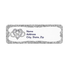 Silver Glitzer Infinity Herd Address Labels