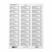 Silver Glitzer Infinity Herd Address Labels (Vorne)