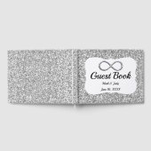 Silver Glitzer Infinity Wedding Gästebuch (Voll)