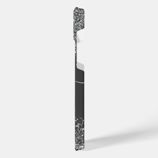 Silver Glitzer iPhone Hülle (Linke Seite)