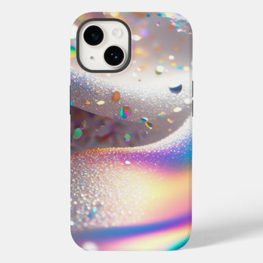 Silver Glitzer iPhone/iPad Mate Tough Case (Rückseite)