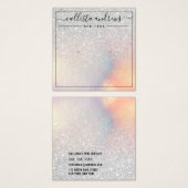 Silver Glitzer Iridescent Earring Display Card (Vorne & Hinten)