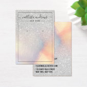 Silver Glitzer Iridescent Earring Display Card (Schreibtisch)