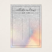 Silver Glitzer Iridescent Hair Clip Display Card (Vorderseite)
