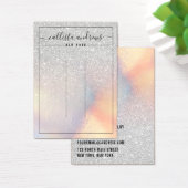 Silver Glitzer Iridescent Hair Clip Display Card (Schreibtisch)