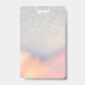 Silver Glitzer Iridescent Holographic Gradient Ausweis (Rückseite)