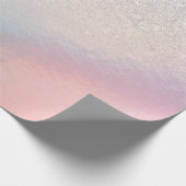 Silver Glitzer Iridescent Holographic Gradient Geschenkpapier (Ecke)