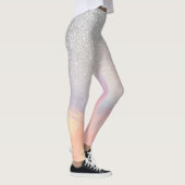 Silver Glitzer Iridescent Holographic Gradient Leggings (Rechts)