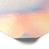 Silver Glitzer Iridescent Holographic Gradient Poster (Ecke)