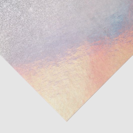 Silver Glitzer Iridescent Holographic Gradient Seidenpapier (Ausschnitt)