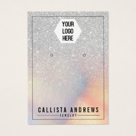 Silver Glitzer Iridescent Logo-Anzeige