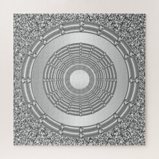 Silver Glitzer Jigsaw Puzzle (Horizontal)