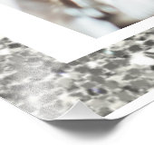 Silver Glitzer Joy Liebe Peace Familienname & Foto (Ecke)