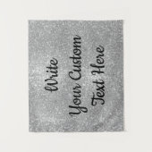 Silver Glitzer Jubiläum Background Foto Stand Wandteppich (Vorderseite)