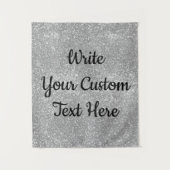 Silver Glitzer Jubiläum Background Foto Stand Wandteppich (Vorderseite)