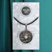 Silver Glitzer Juwelier Ohrring oder Nekklace Disp Visitenkarte