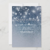 Silver Glitzer Kleid ombre tiara Quinceañera Invi Einladung (Rückseite)