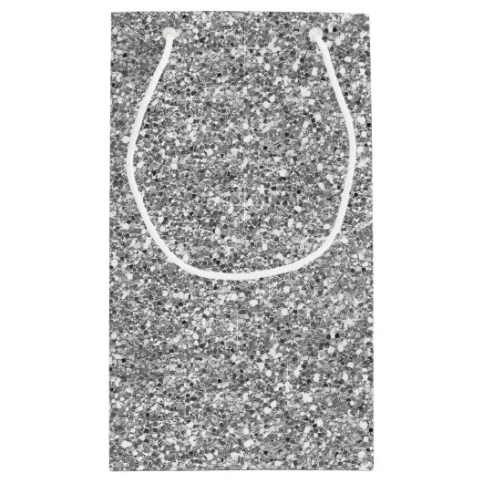 Silver Glitzer Kleine Geschenktüte (Rückseite)