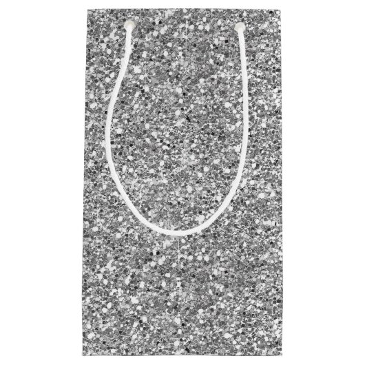 Silver Glitzer Kleine Geschenktüte (Vorderseite)