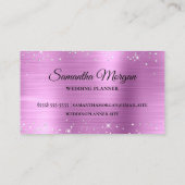 Silver Glitzer Lavender Foil Extravagant Mit Monog Visitenkarte (Rückseite)