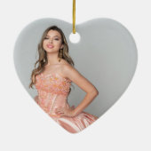 Silver Glitzer Lavender Foil Mis XV Anos Foto Keramik Ornament (Hinten)