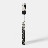 Silver Glitzer Leopard Print iPhone Hülle (Rechte Seite)