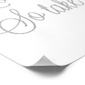 Silver Glitzer Liebe ist süß Nehmen Sie einige Lec Poster (Ecke)