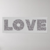 Silver Glitzer Liebe Poster (Vorne)