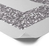 Silver Glitzer Liebe Poster (Ecke)