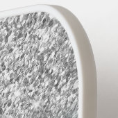 Silver Glitzer Light Aquamarin Ombre Modernes Scri Pickleball Schläger (Linke Seite)