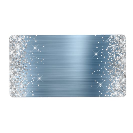 Silver Glitzer Light Blue Foil (Vorne)