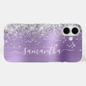 Silver Glitzer Light Lila Metallic Girly Case-Mate iPhone Hülle (Rückseite (Horizontal))