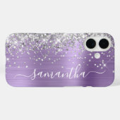 Silver Glitzer Light Lila Metallic Signature Case-Mate iPhone Hülle (Rückseite (Horizontal))
