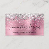 Silver Glitzer Light Pink Foil Online Store Visitenkarte (Vorderseite)
