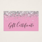 Silver Glitzer Light Pink Geschenkgutschein (Vorderseite)