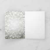 Silver Glitzer Lights 40. Geburtstag Vielen Dank Dankeskarte (Innenseite)