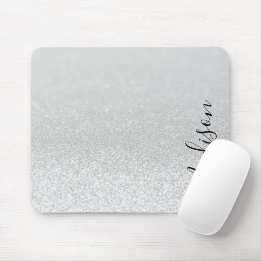 Silver Glitzer Lights Personalisiert Mouse Pad Mousepad (Mit Mouse)