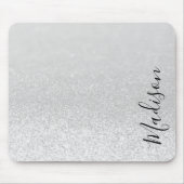 Silver Glitzer Lights Personalisiert Mouse Pad Mousepad (Vorne)