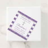 Silver Glitzer Lila Erste Kommune Vielen Dank Geschenkanhänger (Beispiel)