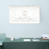Silver Glitzer Logo Willkommen Weihnachten Party Banner (Messeveranstaltung)