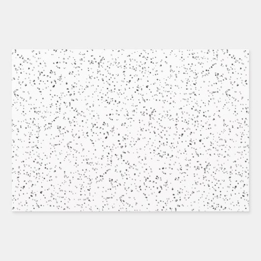 Silver Glitzer Look Geschenkpapier Set (Vorderseite 2)