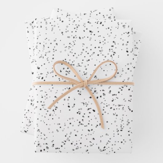 Silver Glitzer Look Geschenkpapier Set (Beispiel)