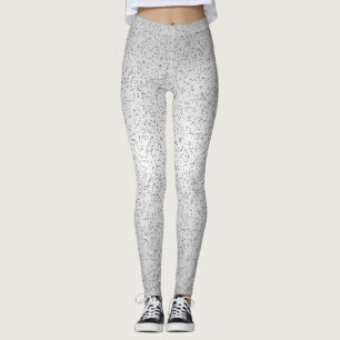 Silver Glitzer Look Leggings