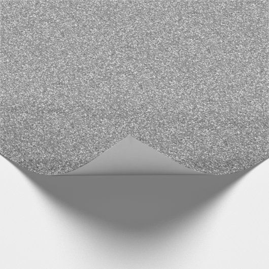 Silver Glitzer Look like Pattern Geschenkpapier (Ecke)